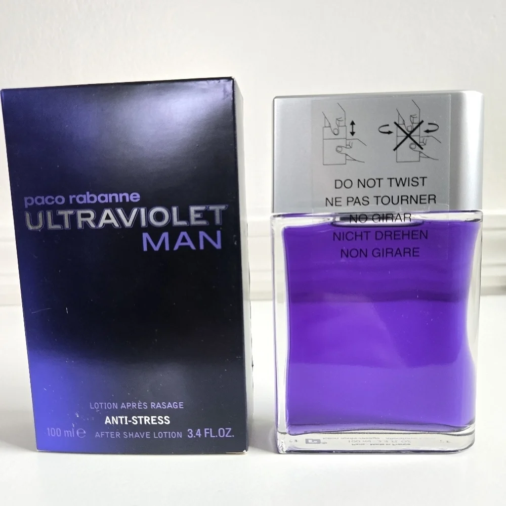 New Paco Rabanne Ultraviolet Man Anti-Stress After Shave Lotion 100ml New In Box